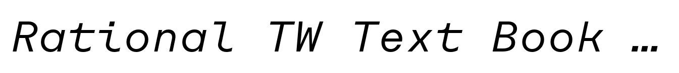 Rational TW Text Book Italic